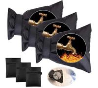 3Pcs Outside Tap Cover for Winter Freeze Protection, Large Outdoor Tap Covers 8.26 x 6.7in Waterproof & Thickened Tap Jacket Insulated Protector from, Anti-Freeze Protector for Garden Tap