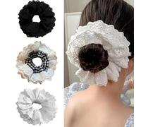 3PCS Oversized Scrunchie, Giant Scrunchie, Large Scrunchies for Women, Big Soft Elastic Hair Ties,Elastic Hair Bands Scrunchy Soft Hair Ties Ropes,Bobbles Ponytail Holder Hair Accessories for Ladies