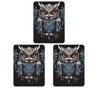 3PCS Owl Car Air Freshener Hanging Scented Cards Cute White Car Fresheners Long Lasting New Cars Scents for Women Men Natural Air Freshener with Lanyard Automotive Freshies