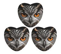 3PCS Owl Eyes Car Air Freshener Hanging Scented Cards Cute White Car Fresheners Long Lasting New Cars Scents for Women Men Natural Air Freshener with Lanyard Automotive Freshies