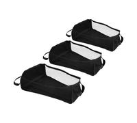3pcs Oxford Fabric Stroller Underseat Net Storage Bag Elastic Closure | Sturdy Oxford Cloth and Mesh, Quick-drying Foldable Design, Large Ventilated Pockets for Pram Walks and Shopping
