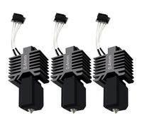 3PCS P1P/P1S Hotend Upgraded Integrated 0.4mm Ceramic Assembled Extruder Printhead Kit (No Leakage)- 3D Printer Hot End Replacement with Hardened Steel Nozzle, Thermistor, Heater Cartridge Heat Block