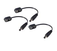 3Pcs/pack 9V Battery Clip Converter Power Cable Plug 9V Power Supply Adapter Cable Connector For Guitar Effect Pedal