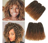 3pcs/pack Marley bob Kinky Curl 8 Inch Afro Kinky Twist Hair Soft Synthetic Crochet Braiding Hair Extention