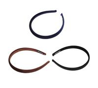 3pcs Padded Retro Headbands for Women, Plain Narrow Style | Polyester and Plastic Build, Minimalist Solid Colour Set, Formal Evening Attire and Occasion Use