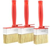 3Pcs Paint Brush,Fence Paint Brushes, Decking Paint,Suitable for all Paints and Stains,Wall Trim House Touch-Up Stain Brushes Set,Wood Fence Staining Assorted Sizes（30mm*70mm+30mm*100mm+30mm*120mm）