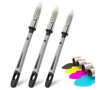 3pcs Paint Brushes for Walls, 0.45/0.6/0.7 inch Round Sash Paint Brush Set Small Paint Brushes for Decorating, Fast Accurate Cutting-in Ultra-Smooth Finish