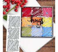 3pcs Painted Background Metal Die Cuts for Card Making,Square Frame Card Cutting Dies Cut Stencils DIY Scrapbooking Album Decorative Embossing Paper Card Embossing Craft
