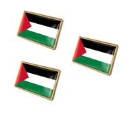 3PCS Palestine Flag Brooch Pins - Palestine Flag Pins Bulk Badge, Metal Alloy Souvenir Palestine Flag Lapel Pins for Hat Clothes Backpack - I Stand with Palestine Flag (3PCS, Style C)