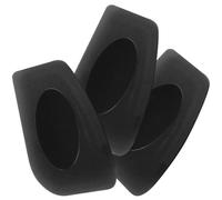 3Pcs Pan Scraper, Plastic Kitchen Pot Scrubber Cast Iron Pan Cleaners, Stoneware Scraper Cast Iron Skillet Cleaner Tool Set for Cleaning Dish Grill Grease Non Stick Pans Cutting Dough Cooking,Black