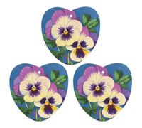 3PCS Pansy Perfection Print Car Air Freshener Hanging Scented Cards Cute Gray Car Fresheners Long Lasting New Cars Scents for Women Men Natural Air Freshener with Lanyard Automotive Fresh