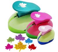3PCS Paper Punches for Craft Maple Leaf Punch Cutter Paper Punches, Craft Lever Punch Handmade, Leaves Shape for Paper Crafting, Scrapbooking, Cards Decoration, DIY Arts 9 mm, 16 mm, 25 mm,