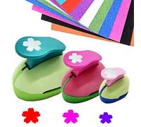3PCS Paper Punches for Craft Maple Leaf Punch Cutter Paper Punches, Craft Lever Punch Handmade Leaves Shape for Crafting, Scrapbooking, Cards DIY Arts 9 mm, 16 mm, 25 mm (Cherry blossoms)