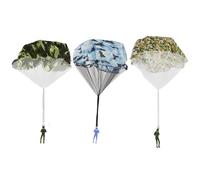 3PCS Parachute Toy, Toy Soldiers Parachute,Hand Throwing Plastic Mini Parachutes Soldier Figures Toys for Girls And Boys,Outdoor Craft Creative Games for Parachutes Gifts（Camouflage）