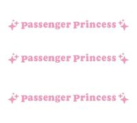 3Pcs Passenger Princess,Passenger Princess Car Accessories,Pink Princesses Sticker Cars Rearview Sun Visor Mirror Decal Lovely Funny Widely Applicable to Vehicles Mirrors Decorations for Women,Girls