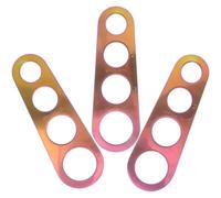 3pcs Pasta Ruler Noodle Measuring Tool 4 Holes Stainless Steel | Compact Food Grade Kitchen Utensil, Golden Finish with Hanging Hole, for Chefs and Gourmet Cooks