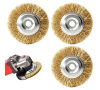 3Pcs Patio Cleaner Wire Brush Replacement, Ryobi Wire Brush Replacement, Wire Wheel Brush with Arbor Hole for RY18PCA-0 OPC1800 OPC1815 EFB 400/401 More Cleaning Rust Joint Debris