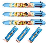 3Pcs Paw Patrol Rainbow Magic 6-in-1 Retractable Ballpoint Pen - Vivid Multicolor Ink, 0.5 mm Fine Tip - Creative School, Office & Art Supply for Kids