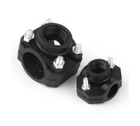 3pcs PE Water Pipe Connector Irrigation Tube Repair Tee Connectors Add Female Thread Interface Joint(20mm-1I2 Inch)