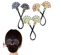 3pcs Peacocks Elegant Hair Bun Maker, Peacocks Hair Clips for Women, Lazy Bun Styling Tool, French Twist Hair Pin Bun Makers, Elegant Twist Hairpin, Elegant Lady's Hair Accessories
