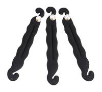 3pcs Pearl Hair Bun Maker for Women, Black Sponge Styling Tool | Lightweight, Easy to Carry, Elegant Cute Design, One Pack for Long-term Use and Delicate Hairstyle Creation