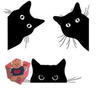 3Pcs Peeking Cats Cutting Dies for Card Making，Animals Cat Cutting Dies Cut Stencils for DIY Scrapbooking Photo Album Decorative Embossing Paper Dies for Card Making Templated+Cute Brooch Pin