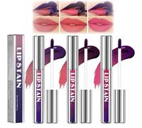 3Pcs Peel Off Lip Gloss Stain, Detachable Lip Liner Set, Lip Stain Peel Off Tattoo with Matte Finish, Waterproof Long Lasting Highly Pigmented Color Lip Gloss Lipstick Makeup for Women and Girl