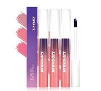3PCS Peel Off Lip Liner Set, Matte Finish Peel Off Lip Stain Liner, Waterproof Long Lasting Liquid Lipstick Sets, Highly Pigmented Lips Tint Stain, Non-stick Cup Lips Makeup for Women (Set B)