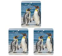 3PCS Penguin And Sea Car Air Freshener Hanging Scented Cards Cute White Car Fresheners Long Lasting New Cars Scents for Women Men Natural Air Freshener with Lanyard Automotive Freshies