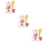 3pcs Perfume Clip Snowman Resin Vent Christmas Car Air Outlet Season | Compact Vent Clip for Ac Louvers, Lovely Cartoon Style, Covers Bad Odors, Vehicle Interior Use