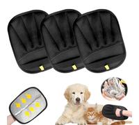 3PCS Pet Hair Remover, Pet Hair Removal Glove & Magic Brush Pets Hairs, Dual-Sided Static Grooming Gloves, Washable Reusable Deshedding Tool for Dogs Cats, for Sofa Carpet Clothing Bed Furniture