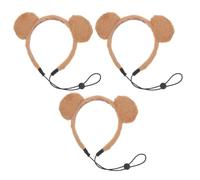 3pcs PET Headband with Bear Ears for Dogs, Halloween Festive Wear