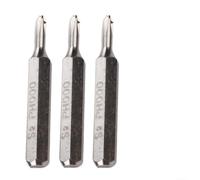 否3pcs PH000 Screwdriver Bits with 5/32 Inch Hex Shank, Magnetic Cross Head Driver Set for Electric Drill, Precision Electronics and niture Repair, Steel, 28mm Length, Silver