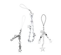 3PCS Phone Strap Accessories Set Butterfly Star Charm Keychain Handmade Key Ring Jewelry for Women Stylish Women Phone Jewelry