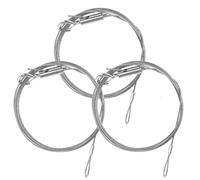 3pcs Picture Hanging Wires, 2m x1.5mm Stainless Steel Heavy Duty Hanging Rope with Hook and Loop, Adjustable Hanging Wire Cord for Mirrors, Photo Frames, LED Lights, Flowerpot, Hold Up to 40kg