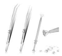 3Pcs Piercing Ball Grabber Tool Set, Piercing Tweezers, Piercing Removal Tool for Changing Piercing Balls Jewelry Screws, Tiny Objects