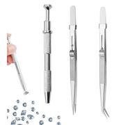 3Pcs Piercing Tools 4 Prongs Piercing Ball Grabber Stainless Steel Pick Up Tool Non-Slip Piercing Clamp Ball Grabber for Small Parts Jewelry Metal Piercing Ball Holder Tool