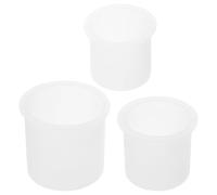 3pcs Pillar Cylinder Mold for Candles and Soaps, White Silicone