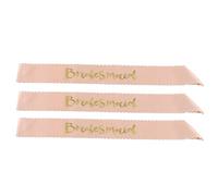 3pcs Pink Bride to Be Sash Elegant Double Sided Satin Comfortable Wedding Accessories