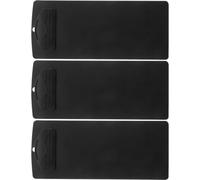 3pcs Pink Clipboard A4 Small Clip Board with Clips ABS Resin | Portable Document Clip for Students Stationery, Bills Clipboard for Table Service, Black Simple Design