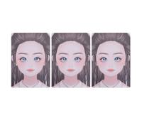 3pcs Pink Clothes Painting Makeup Exercise Template Thickened Reusable A4 Size Washable Face Paint Practice Board for Stage Home
