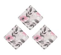 3PCS Pink Flowers And Leaves Air Freshener Hanging Scented Cards Cute tea Car Fresheners Long Lasting New Cars Scents for Women Men Natural Air Freshener with Lanyard Automotive Freshies