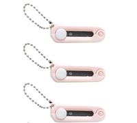3Pcs Pink Keychain Scissors,Folding Scissors,Safe Portable Travel,Foldable Telescopic Cutter Pocket,Mini Scissor with Keychain for Cutting, Scrapbooking Crafting, Cutting Tools