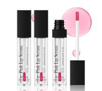 3pcs Pink Lip Serum Plumper - Colour Changing Lip Gloss, Hydrating Lip Oil, Tinted Lip Balm for Moisturizing & Glossy Plump Lips, Lip Stain for All Seasons