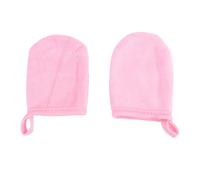 3pcs Pink Makeup Removal Gloves Polyester Cotton Face Cleansing Mitts | Reusable and Washable, Simple Design, Gentle Daily Cleansing Set, Compact Trio for Beauty Routines