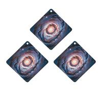 3PCS Planet Stars And Galaxy Car Air Freshener Hanging Scented Cards Cute Black Car Fresheners Long Lasting New Cars Scents for Women Men Natural Air Freshener with Lanyard Automotive Fr