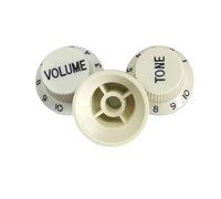 3pcs Plastic 2T1V Volume And Tone Control Knob Guitar Accessories Guitar Knobs For Adult Beginners(Beige)