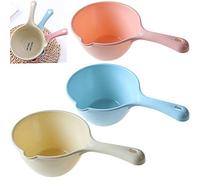 3PCS Plastic Bathing Ladle Spoons Kitchen Accessories Bathroom Water Scoop Cup Large Ladles Bath Spoon Home Essential