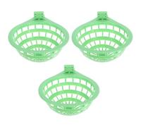 3pcs Plastic Bird Nesting Bowl for Quail and PET Birds, Green ABS | Reusable Nesting Design, Space-saving and Wear-resistant Build, Smooth Mellow Surface for Aviary Use