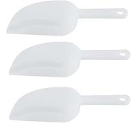 3pcs Plastic Clear Ice Tray Shovel Measuring Scoops Small Grains Shovel for Party Dessert Buffet Weddings Rice Beans Sugar Flour Candy Dessert Scoops